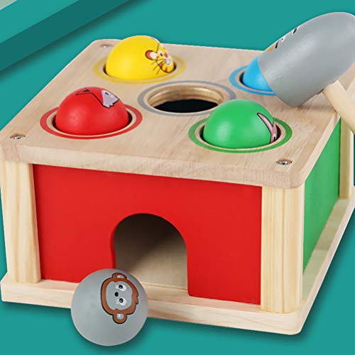 STOBOK Brinquedo Martelando Soco Bancada de Madeira Brinquedo Montessori Brinquedo de Habilidade Mot