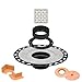 All-in-one Shower Kit: 36x48 Center Shower Pan (Tray), 2 inch ABS flange and 4 Inch Shower Drain Cover in Floral Design with Greige Finish (KDIF4GRKTSBGD5 Grate)