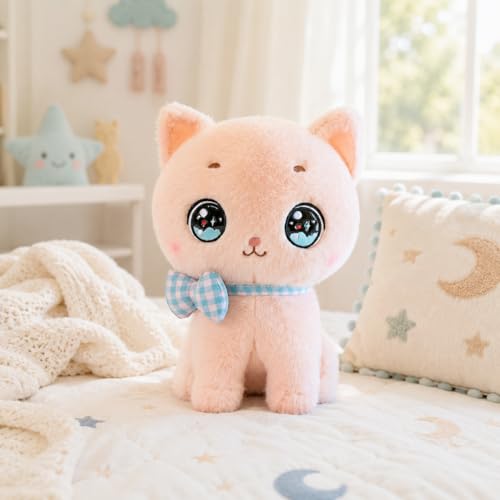 Image of SCOOBA Adorable Bow cat Soft Toy 35cm Pink Color (Bow cat Pink)