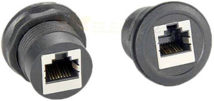 RJ45 Ethernet Receptacle Jack Panel Mount Connector for Front Installation
