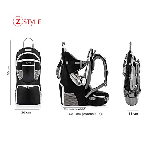 Babydrager voor kinderen, ergonomisch, gewatteerd, zonwering, riem, trekking, bergen, stad (groen) - Image 8