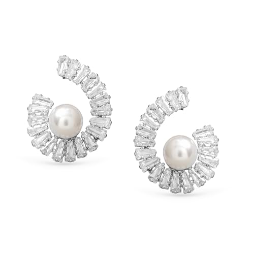 Image of Rubans Stud Earrings American Diamond Zirconia Stylish Jewellery Gift for Women & Girls