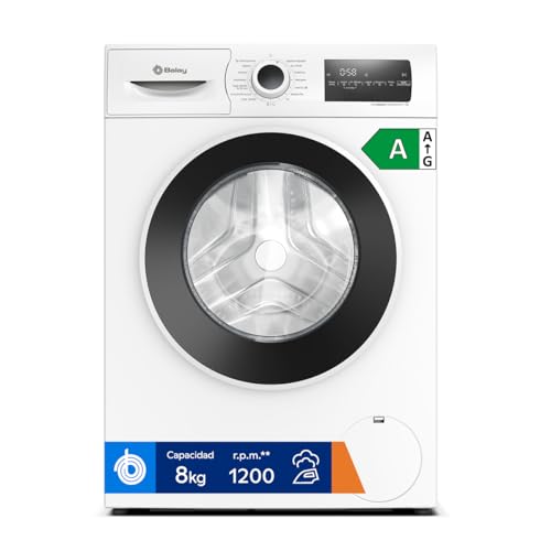 Balay - Lavadora, 8 kg, Programa Plancha, ExtraSilencio, Programa Rápido, Blanco, 3TS382B