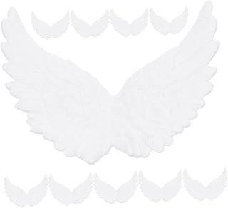 VILLCASE 10 Peças Decoração De Artesanato De Natal Enfeites Para Roupas Asas Para Artesanato DIY Asas De Anjo Para Artesanato DIY Asa De Anjo Para Artesanato Roupas Encantos Roupas