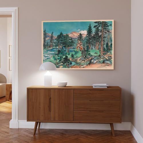 Tableau triptyque Upper Lyell Trail par Chiura Obata pour salon moderne