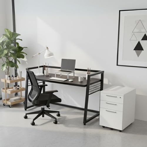Image of Amazon Brand - Solimo Loft Foldable Computer Desk | Study Table for Students | Computer Desktop Table | Workstation | Multipurpose Desk for Office & Home (80 x 50 x 75 cm) (Black) - DIY.
