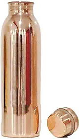 Garrafas elegantes de cobre MAITHIL ART sem juntas com ayurvédicos beneficiados 100% puro e à prova de vazamento, garrafa de água de cobre puro para benefícios de saúde ayurvédicos