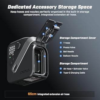 CYCPLUS AL7 Portable Air Compressor for Trucks & Vans - 4X Faster, Portable Design for Heavy Vehicles and Inflatables, Dual Use Type