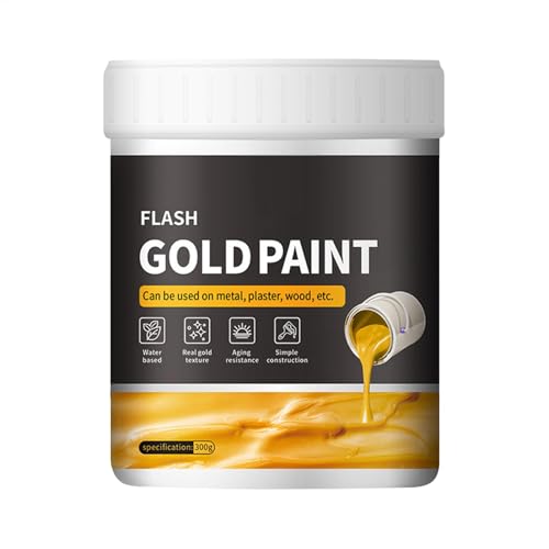 Peinture dorée pour travaux manuels | 300 g de peinture liquide à séchage rapide – Facile à appliquer, fournitures artistiques, plâtre, bois, peinture à feuilles d'or pour travaux manuels, créations
