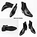 UZUJBAA Classic High Heel Heighten Side Zipper Chelsea Boots For Men Leather Fashion Pointed Toe Chunky Block Heel Elastic Mid-Calf Slip On Dress Ankle Booties For Business Party Wedding (black,9)
