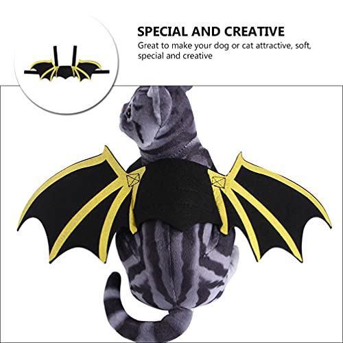 Disfraz alas de murciélago para mascotas Halloween miniatura 4