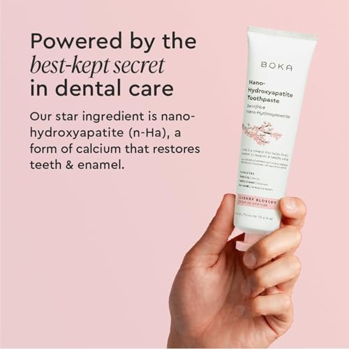 Image of Boka Fluoride Free Toothpaste, Nano Hydroxyapatite Toothpaste, Appropriate for Sensitive Teeth - for Adult Oral Care - Cherry Blossom Flavor, 4 Fl Oz 1Pk