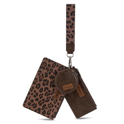 Image of Montana West X Wrangler Keychain Wallets for Women Dual Pouch Wristlet