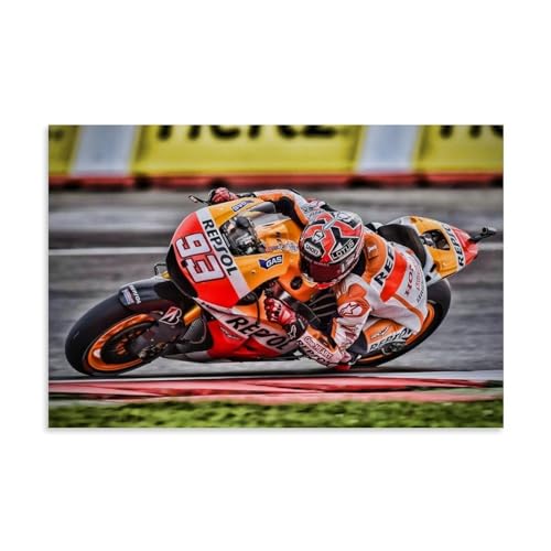 TNERPAR Marc Márquez MotoGP 2019 Póster Lienzo Arte de Pared...