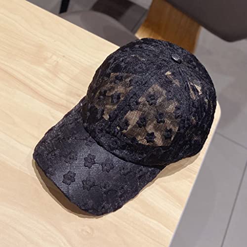 Casquette de baseball en dentelle pour femmes, chapeau d'été respirant