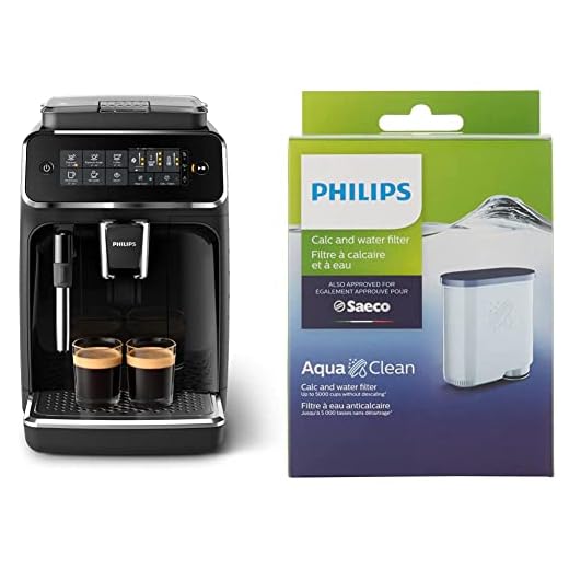 Philips 3200 Series Fully Automatic Espresso Machine w/Milk Frother, Black, EP3221/44 with Philips Saeco AquaClean Filter Single Unit, CA6903/10