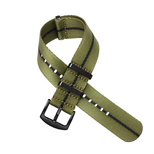 Bracelet de montre NATO en nylon 22mm couleur A10 pour montres de sport