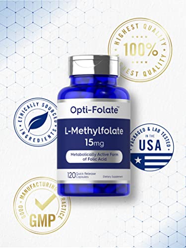 image for Carlyle L Methylfolate 15mg | 120 Capsules | Value Size | Max Potency 