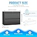 Greenvelly 2 Drawer File Cabinet, Black Metal Lateral File Cabinet with Lock, Office Filing Cabinet for Legal/Letter/A4/F4 Size with Hanging Files&Key, Lockable File Cabinets for Home Office