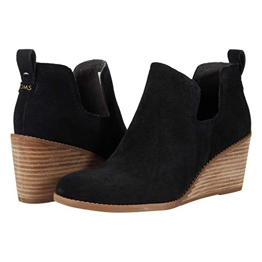 TOMS Women's, Kallie Boot Black Suede 9 M