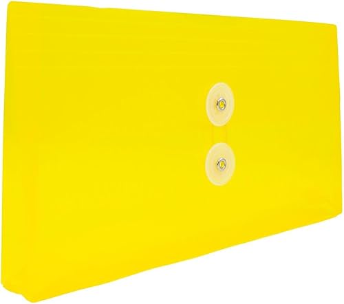 Vista 158 de Sobres de plástico con botón y cuerda, Variados Paquete de 6 colores surtidos