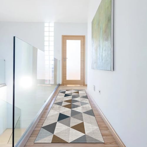 Alfombra gris 80x90 cm lavable y antideslizante para pasillo 6