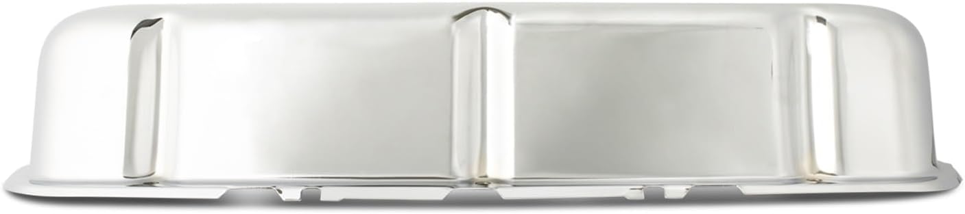 Compatible with/Replacement for Ford Performance Parts - 302-071 - Chrome Steel Valve Cover Set w/Compatible with/Replacement for Ford Racing Logo