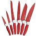 Chef Essential 6 Piece Knife Set With Matching Sheaths, Red