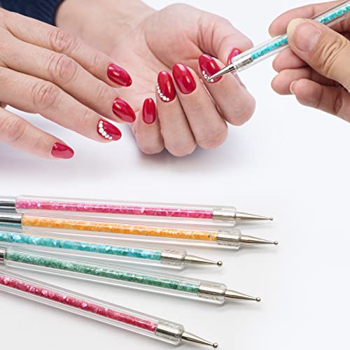 5pcs Nail Art Brushes,Nail Dotting Tools,Double Ended Nail Art Pens Kit Gel Nails,Nail Polish Pens Paint Manicure Beauty Nail Art Tools Nail Accessories - Image 6