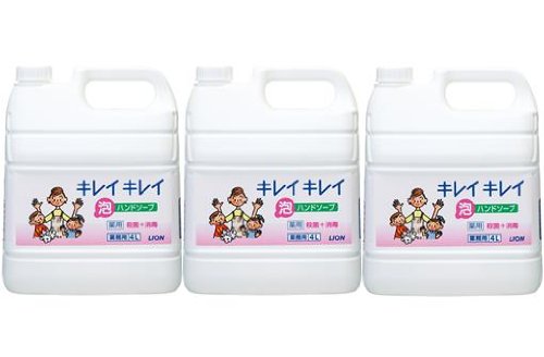 Kirei Kirei Medicated Foam Hand Soap, 1.6 gal (4 L) x 3 Pieces