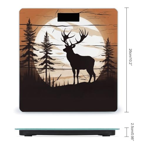 Báscula digital de baño con pantalla LED y vidrio templado miniatura 2