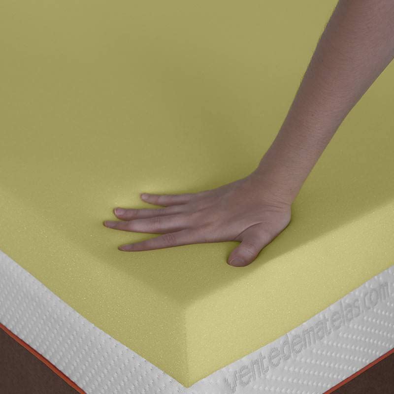 VentadeColchones - Topper Sobrecolchón Viscoelástico Suite 7 con Núcleo de 7 cm de Densidad 80 Kg/m³ y Funda con Faldilla | 90 x 190 cm