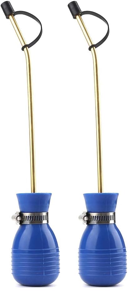 Image of Sbestily Bug Treatment Powder Duster /Large Diatomaceous Earth Bulb Duster /Powder Applicator /Garden Applicator /Bulb with Long Copper Tube for Indoor and Outdoor Insect Treatment Blue (Pack of 2)
