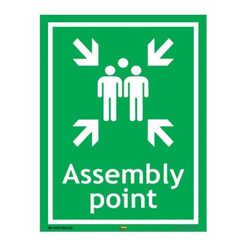 Mr. Safe - Assembly Point Sign Eco Vinyl Sticker 4 ft X 6 ft (B07BSF57ZT) Amazon Price History, Amazon Price Tracker