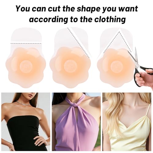 Pasties Nipple Covers Breast Lift Tape Large Silicone Nipple Cover Reusable Breast Tape3