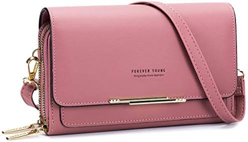 Roulens Small Crossbody Phone Bag for Women,PU Leather Mobile Phone Bags Card Holder Purse and Handbags,Shoulder Bag with Adjustable Strap