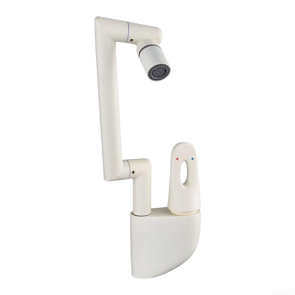 Rubinetto Bagno Rotante in Ottone Controllo Caldo per freddo(white)