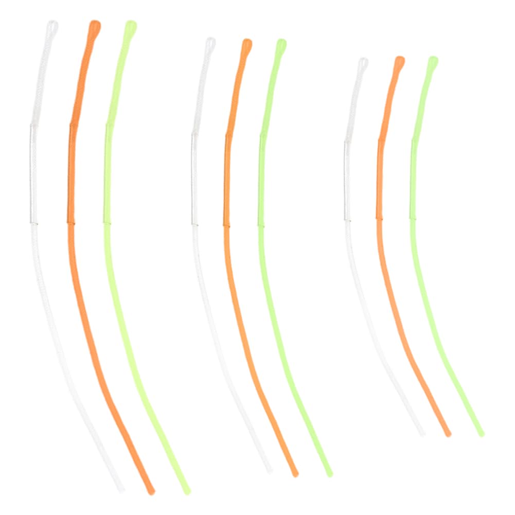 SUPERFINDINGS 18 Pièces 9 Styles Connecteur de Bas de Ligne pour Pêche à la Mouche Fils de Nylon Bas de Ligne Pêche 30lb Transparent et Connecteurs à Boucle Tressés de Ligne Capture Visibilité