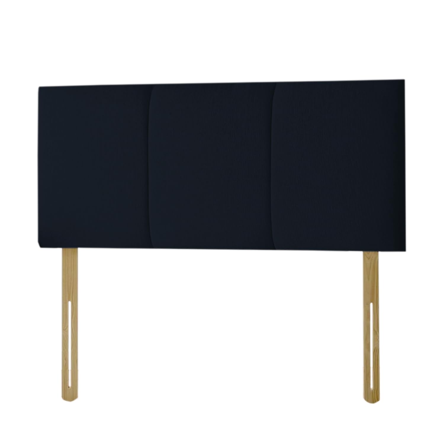 Kiswa collection Plush Velvet Divan Bed 2 Lined Headboard – Padded Paneled Upholstered Design | Adjustable Wooden Headboard for Beds | Classic & Modern Style (black, 5ft King)