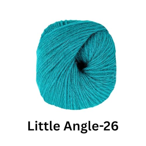 Image of VCR 4 Ply Blue Little Angle Yarn, 25 Grams, 92 Meters Length, 100% Acrylic Soft Baby Knitting Yarn for Crochet, Newborn Sweaters, Soft Baby Socks, Mittens and Leggings, Pack of 1