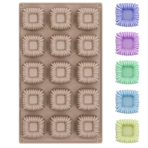 �L���[�u�P�[�L�V���R���^ | 1.6�C���` x 1.6�C���` x 0.8�C���` 3D�X�N�G�A �~�j���[�X�P�[�L�x�[�L���O�^ �t�����`�f�U�[�g�^ �`���R���[�g�A�[���[�A�u���E�j�[�o�C�g�A�A�C�X�N���[���L���[�u�p 15��