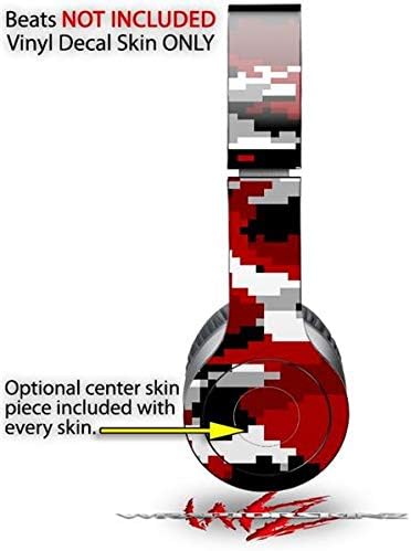 Skin Decal Wrap Works with Original Beats Solo HD Headphones WraptorCamo Digital Camo Red Skin Only (Headphones NOT Included)