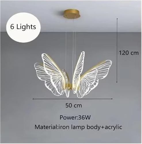 Lustre papillon en acrylique et lampe suspendue design - 7