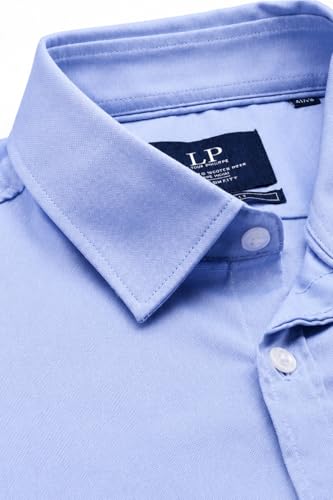 Image of Louis Philippe Men's Slim Fit Signature Oxford Easy Care, Natural Stretch Full Sleeve Solid Casual Shirt, Cotton
