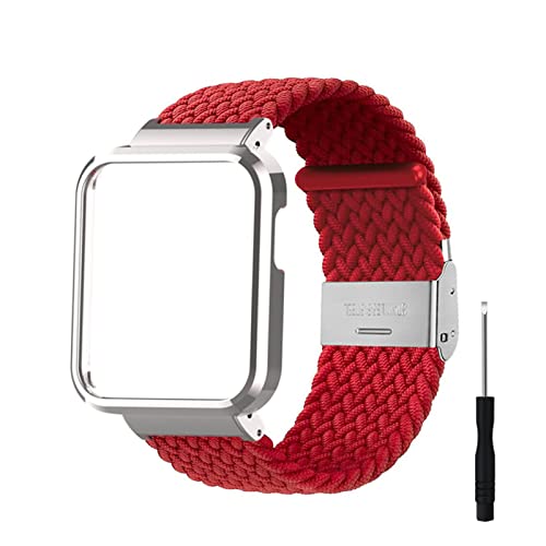 Compatible avec Bracelet Mi Watch Lite Xiaomi Strap avec Nylon Élastique Sangles Pour Xiaomi Watch Lite Sport Bracelet Pour Femme Et Homme Compatible avec Xiaomi Mi Watch Lite Bracelet (rouge2)