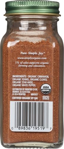 Miniatura 3 de Simply Organic Five Spice Powder certificado orgánico  201 oz
