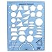 Learning Advantage Geometry Template - Sturdy Geometric Stencil to Draw 2D Shapes and Measure Angles - Includes Ruler plus a Number Line with Negative Values