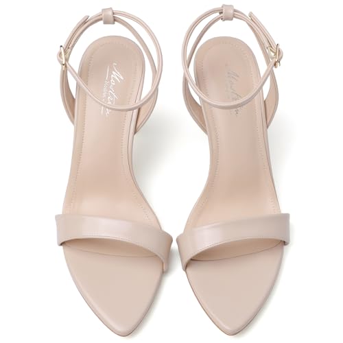 Image of Mostrin Heels for Women Strappy Pointed Open Toe Stiletto High Heeled Sandals