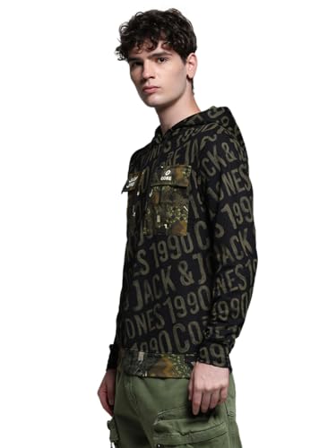 Image of JACK & JONES Men's Cotton Blend Hooded Neck Sweatshirt