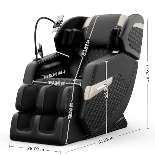 GDFStudio Massage Chair Full Body,Zero Gravity Recliner,2025 Massage Recliner Chair Whit 6 Massage Rollers - Foot Relief,Airbag Massage,Bluetooth Speaker,Repid Heating,Black - Image 3